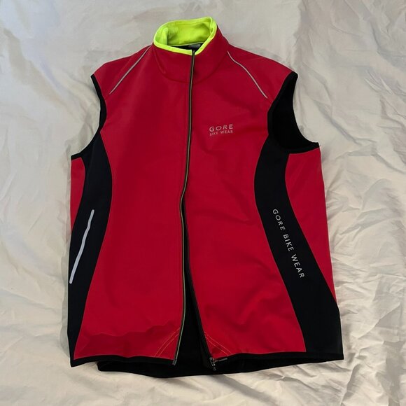 Gore Bike Wear Mens Red XXL Windstopper Cycling Vest - Picture 1 of 6